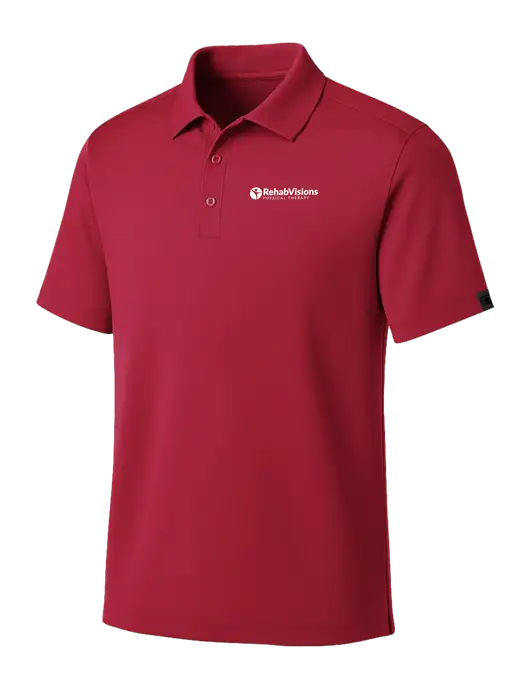 OGIO Red Framework Polo w/RV Physical Therapy Logo