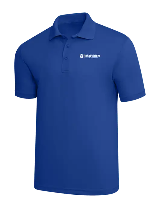 Dark Royal PosiCharge RacerMesh Polo w/RV Physical Therapy Logo