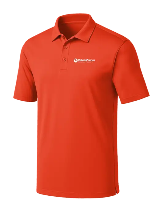 Orange Silk Touch Performance Polo w/RV Physical Therapy Logo