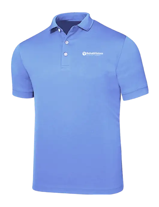 Callaway Ottoman Light Blue Polo w/RV Physical Therapy Logo