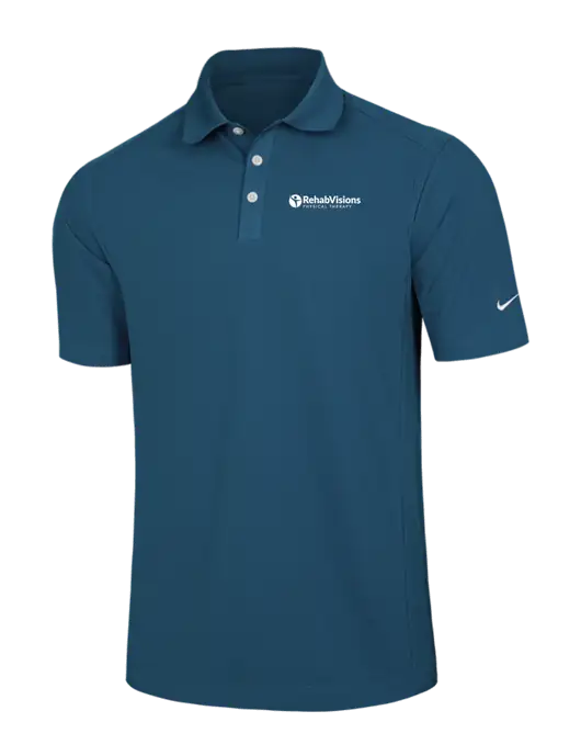 Nike Light Navy Dri-FIT Classic Polo w/RV Physical Therapy Logo