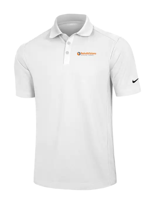 Nike White Dri-FIT Classic Polo w/RV Physical Therapy Logo