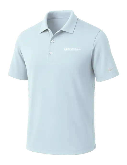 NIKE Very Light Blue Dri-Fit Micro Pique Polo w/RV Physical Therapy Logo