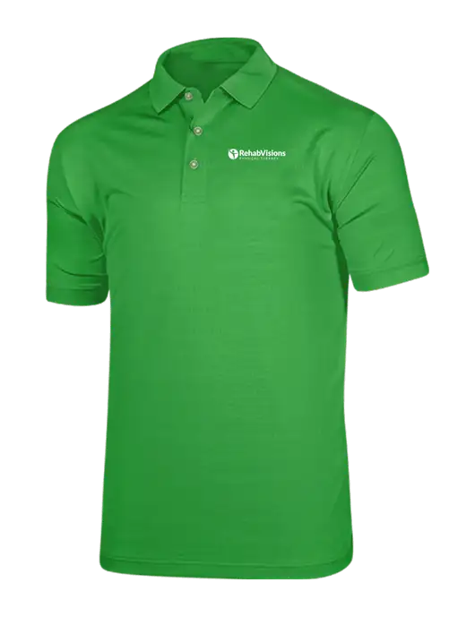 Callaway Vibrant Kelly Green Ventilated Polo w/RV Physical Therapy Logo