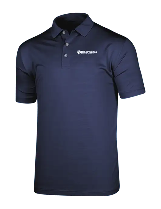 Callaway Vibrant Navy Ventilated Polo w/RV Physical Therapy Logo