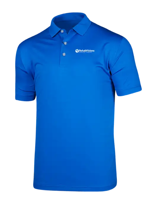 Callaway Vibrant Royal Blue Ventilated Polo w/RV Physical Therapy Logo
