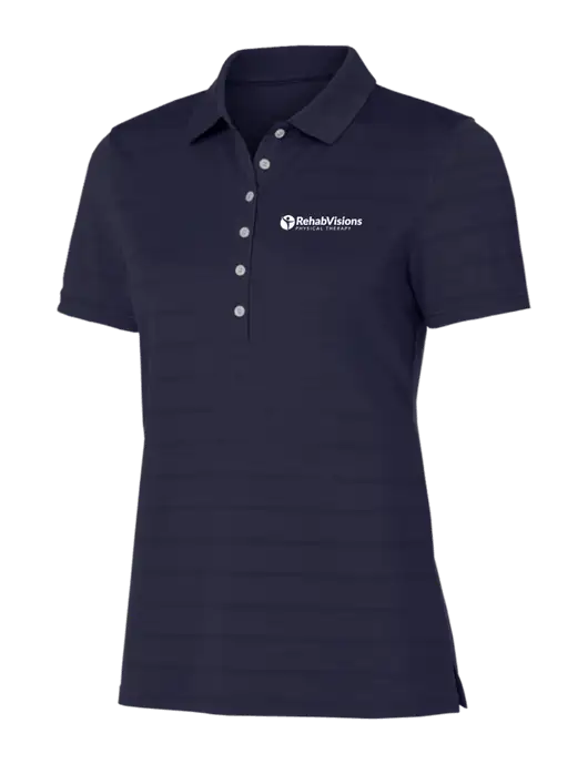 Callaway Womens Navy Ventilated Polo w/RV Physical Therapy Logo