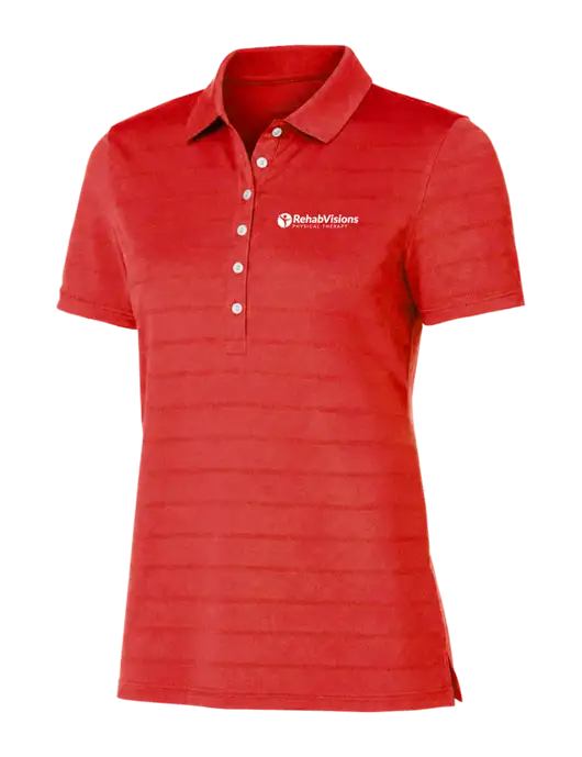 Callaway Womens Red Ventilated Polo w/RV Physical Therapy Logo