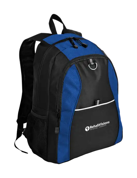 Honeycomb Twilight Blue/Black Backpack w/RV Physical Therapy Logo