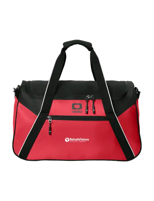 OGIO Red/Black Inception Duffel w/RV Physical Therapy Logo