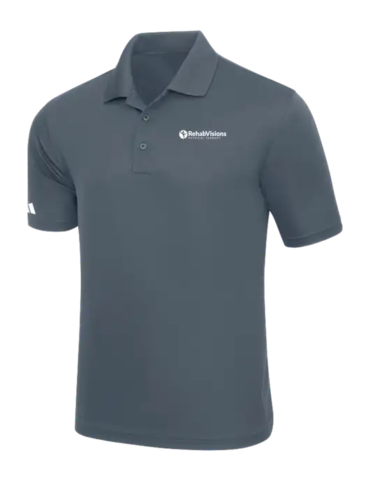 Adidas Medium Grey Basic Sport Polo w/RV Physical Therapy Logo