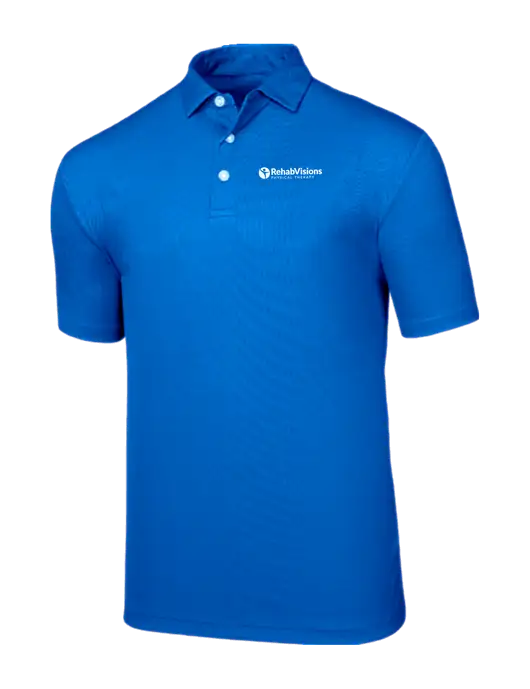 Callaway Birdseye Dark Carolina Blue Polo w/RV Physical Therapy Logo