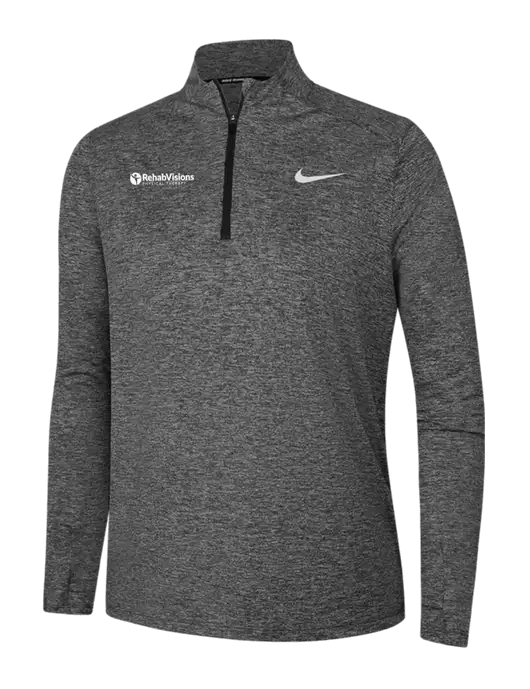 Nike Black Heather Womens Dri-FIT Element 1/2-Zip Pullover w/RV Physical Therapy Logo