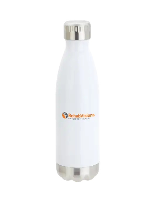 City Go White 17 oz Insulated Bottle w/RV Physical Therapy Logo