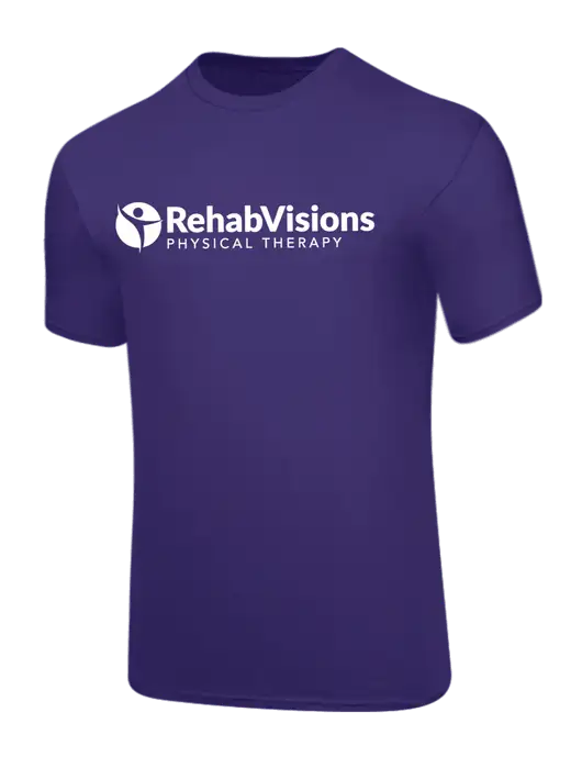 Core Blend Purple T-Shirt w/RV Physical Therapy Logo
