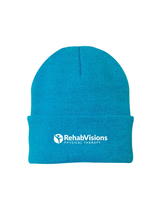 Sapphire Blue Knit Cap w/RV Physical Therapy Logo