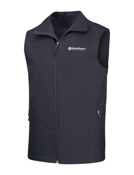 Dark Grey Core Soft Shell Vest w/RV Physical Therapy Logo