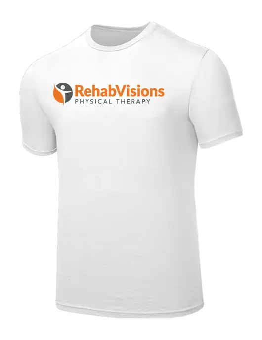 Seriously Soft White T-Shirt w/RV Physical Therapy Logo
