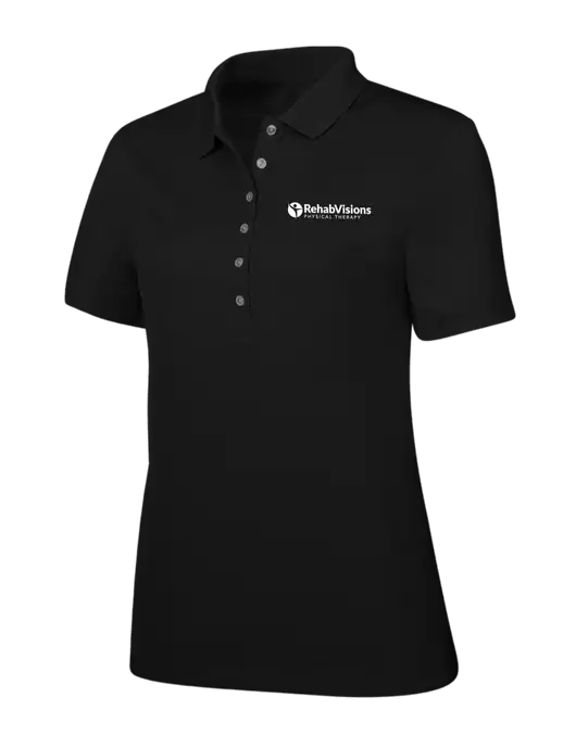 Callaway Womens Ottoman Black Polo w/RV Physical Therapy Logo