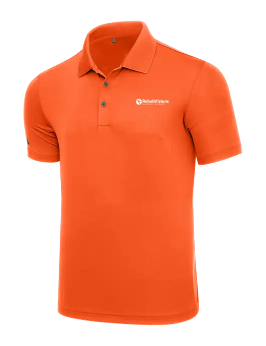 Adidas Orange  Performance Polo w/RV Physical Therapy Logo