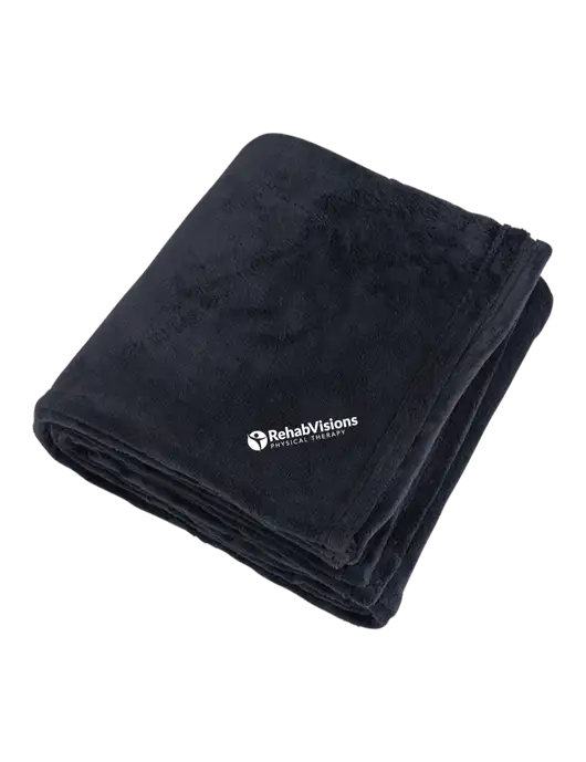 Mountain Lodge Black Blanket w/RV Physical Therapy Logo