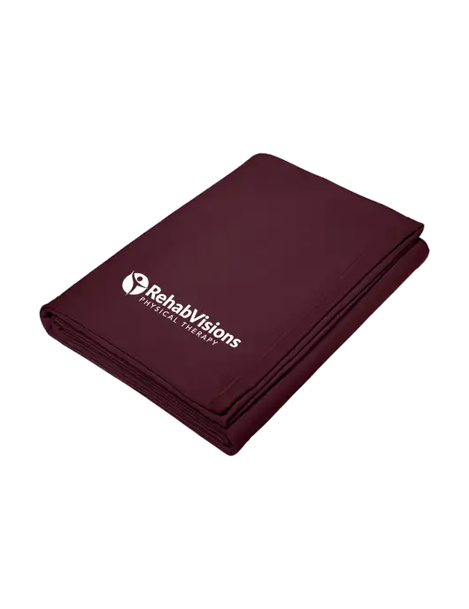 Core Maroon Fleece Sweatshirt Blanket w/RV Physical Therapy Logo