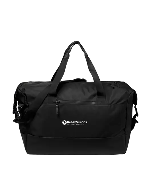 Mercer+Mettle Black Weekender Duffel w/RV Physical Therapy Logo