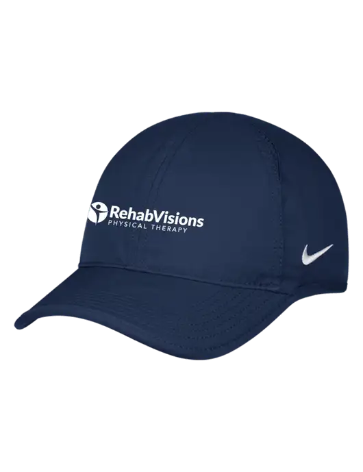 Nike Navy Featherlight Cap w/RV Physical Therapy Logo
