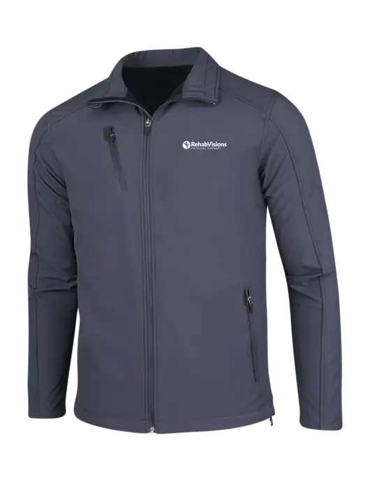 Dark Grey Welded Softshell Jacket w/RV Physical Therapy Logo