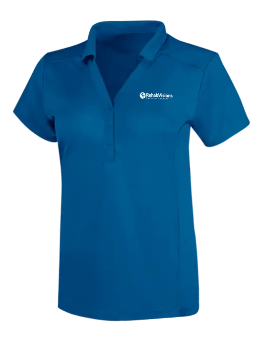 OGIO Royal Blue Womens Framework Polo w/RV Physical Therapy Logo
