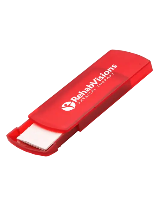 Slide Right Red Bandage Dispenser w/RV Physical Therapy Logo