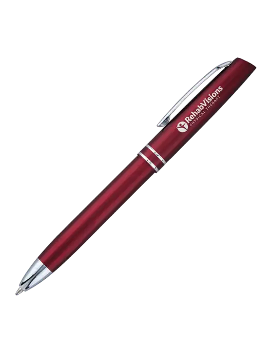 Maroon Anguilla Black Ink Pen w/RV Physical Therapy Logo