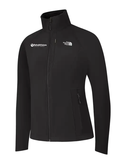 North Face Womens Black Apex Barrier Soft Shell Jacket  w/RV Physical Therapy Logo