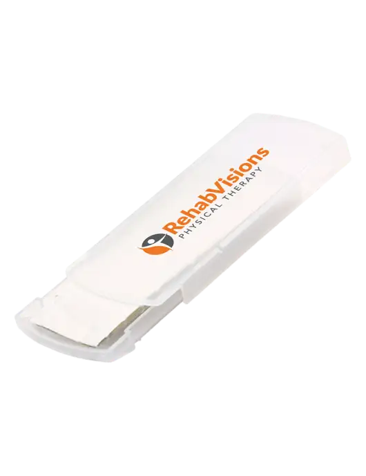 Slide Right Clear Bandage Dispenser w/RV Physical Therapy Logo