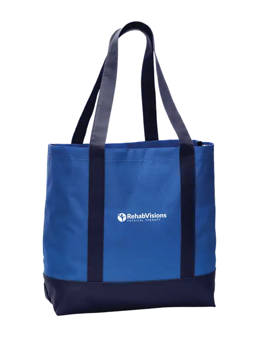 Carryall Blue/Navy Day Tote Twilight w/RV Physical Therapy Logo