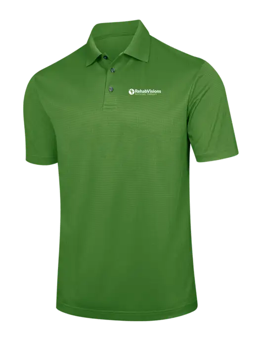 Kelly Green Performance Fine Jacquard Polo w/RV Physical Therapy Logo