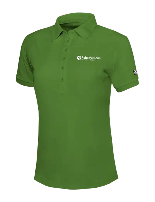 OGIO Womens Dark Kelly Green Jewel Polo w/RV Physical Therapy Logo