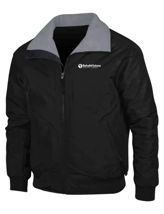 Black/Grey Classic Challenger Jacket w/RV Physical Therapy Logo