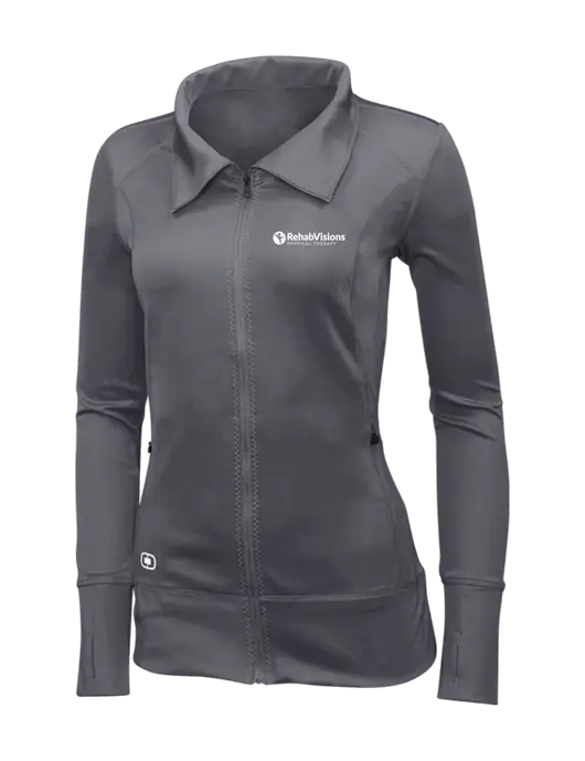 OGIO Dark Grey Womens Endurance Fulcrum Full-Zip w/RV Physical Therapy Logo