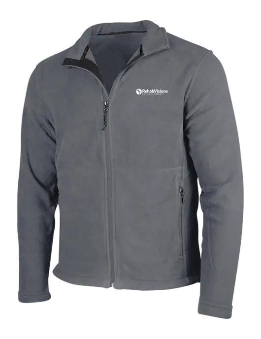 Medium Grey Fleece Jacket w/RV Physical Therapy Logo