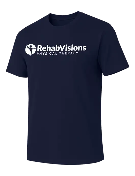 Allmade Dark Navy Organic Cotton Tee w/RV Physical Therapy Logo