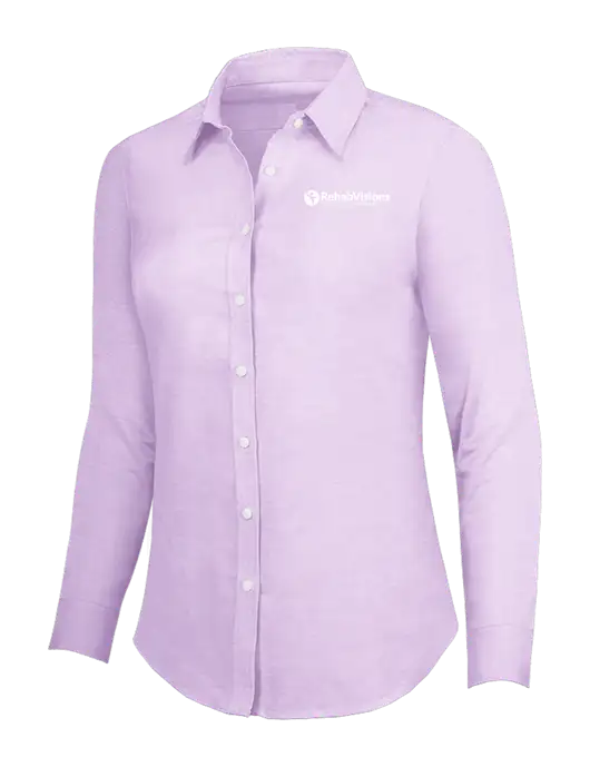 Soft Purple Womens SuperPro Oxford Shirt w/RV Physical Therapy Logo