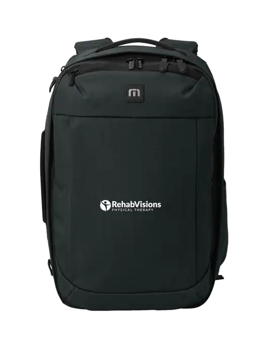 TravisMathew Black Convertible Backpack w/RV Physical Therapy Logo