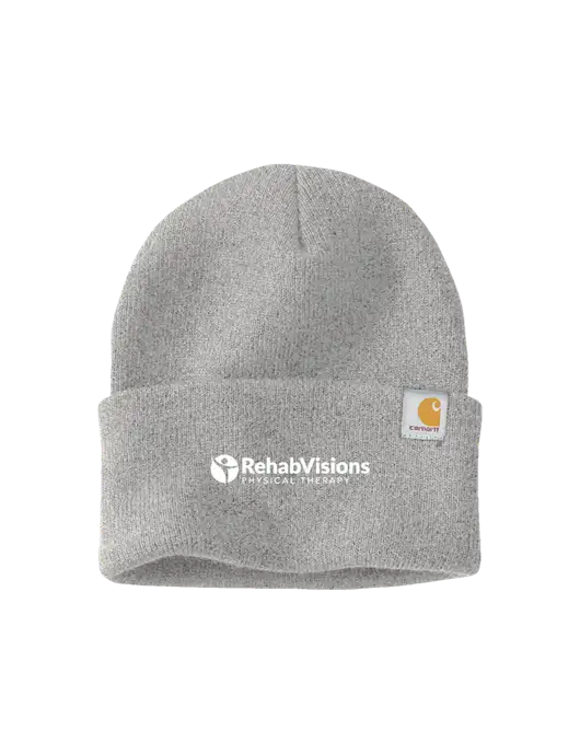 Carhartt Light Grey Heather Watch Cap 2.0 w/RV Physical Therapy Logo