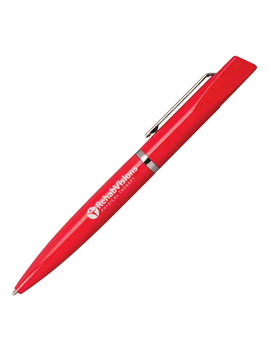 Santos Red Pen - Black Ink w/RV Physical Therapy Logo