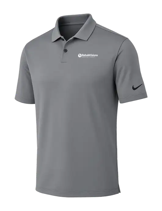 Nike Medium Grey Dri-FIT Vapor Polo w/RV Physical Therapy Logo