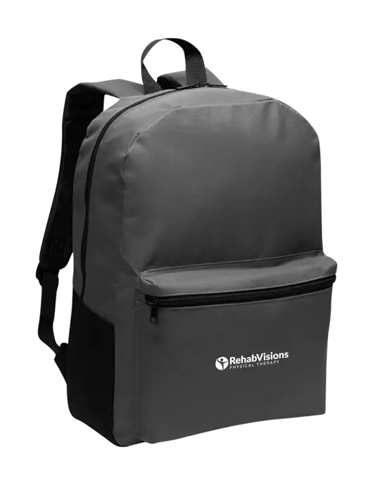 Casual Dark Charcoal Lightweight Laptop Backpack w/RV Physical Therapy Logo