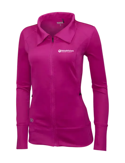 OGIO Dark Fuchsia Womens Endurance Fulcrum Full-Zip w/RV Physical Therapy Logo