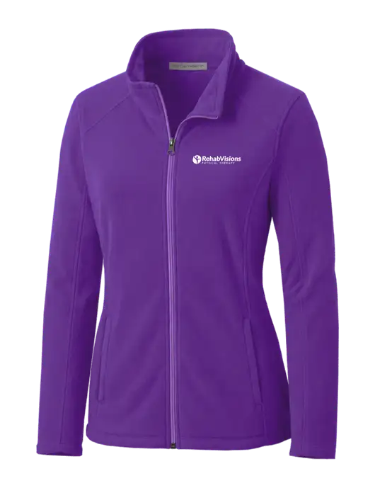 Light Purple Womens Microfleece Jacket w/RV Physical Therapy Logo