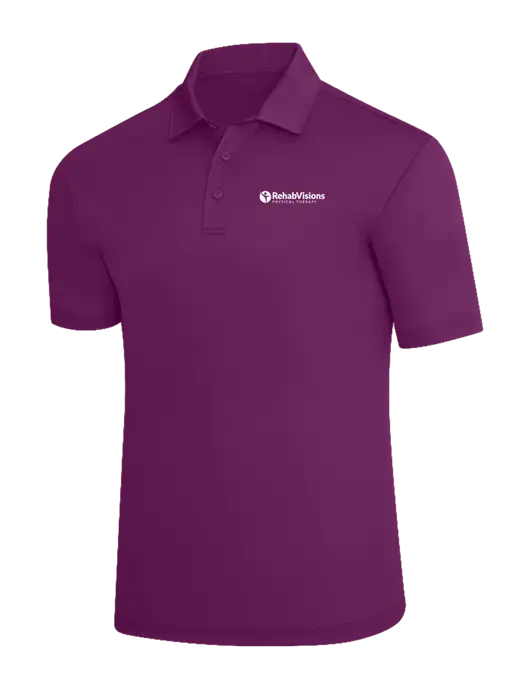 Light Plum Silk Touch Polo w/RV Physical Therapy Logo